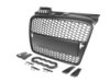 ES#2992748 - YT601203PH - RS4 Mesh Style Grille - Black With Black Frame - Add a sleek new look to your front end with this black mesh grille. - ECS - 