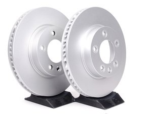ES#2539283 - 95535140141KT2 - Front Brake Rotors - Pair (330x32) - Directional front axle fitment - Both left and right - Meyle - Volkswagen Porsche