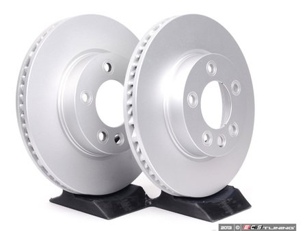 ES#2539283 - 95535140141KT2 - Front Brake Rotors - Pair (330x32) - Directional front axle fitment - Both left and right - Meyle - Volkswagen Porsche