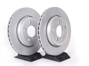 ES#2135687 - 34216855157KT2 - Rear Brake Rotors - Pair (320x22) - Featuring a protective Meyle Platinum coating. - Meyle - BMW