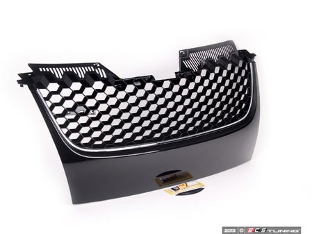 ES#1928347 - 21-9549CM - Badgeless Grille - Black With Chrome Strip - Add a sleek custom touch to your MKV - ECS - Volkswagen