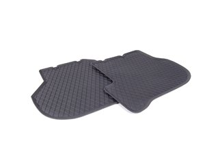 ES#2631921 - 1K006151282V - Rear Rubber Floor Mats - Black - (NO LONGER AVAILABLE) - Protect your carpet with these easily washable rubber floor mats - Genuine Volkswagen Audi - 