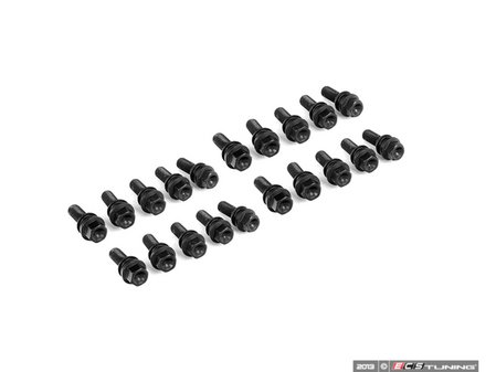 ES#2598487 - PS19D28MWZNKT - Black Stock Length Wheel Bolts - Set Of 20 - Replace your rusted and weathered stock lug bolts with a stylish alternative - 45mm shaft (30mm length under seat) - ECS - Porsche