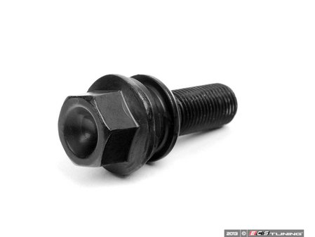 ES#2598483 - PS19D30MWZN - Black Stock Length Wheel Bolt - Priced Each - Replace your rusted and weathered stock lug bolts with a stylish alternative - 45mm shaft (30mm length under seat) - ECS - Porsche
