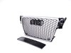 ES#2652274 - 003582ECS02A -  RS4 Mesh Style Grille - Gloss Black Mesh With Silver Frame (NO LONGER AVAILABLE)  - Add a sleek new look to your front end with this silver & gloss black mesh grille. - ECS - 