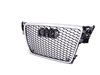 ES#2652274 - 003582ECS02A -  RS4 Mesh Style Grille - Gloss Black Mesh With Silver Frame (NO LONGER AVAILABLE)  - Add a sleek new look to your front end with this silver & gloss black mesh grille. - ECS - 