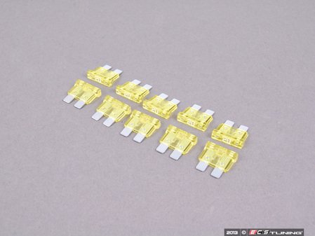 ES#7699 - AT020-10 - 20amp Standard Blade Style Fuse - Pack Of 10 - Pack of 10 ATO style fuses - Flosser - Audi BMW Volkswagen MINI Porsche
