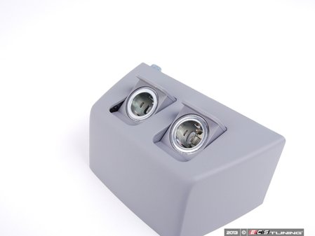 ES#87559 - 51168269445 - Power Outlet Module - Gray - Located directly behind the roll top storage tray  - Genuine BMW - BMW