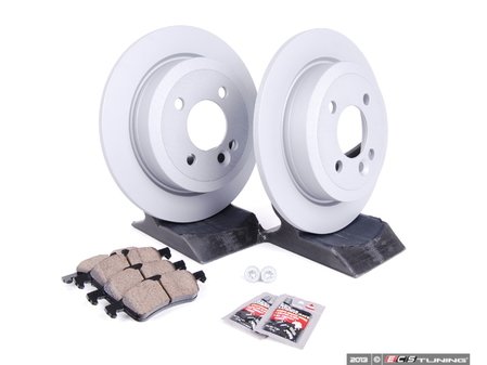 ES#2597279 - 34111502891KT18 - Rear Brake Service Kit - Featuring Zimmerman rotors and ECS DD23 Daily Driver ceramic pads - Assembled By ECS - MINI