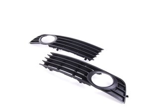 ES#2639769 - 8E080768201Ckt - Fog Light Grille Set - Satin Black - Includes both fog light grille with open vents - Bremmen Parts - Audi