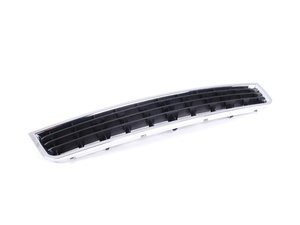 ES#2639765 - 8E080764701C -  Lower Center Grille - Satin Black With Chrome Trim - Located in the lower middle portion of the standard front bumper - Bremmen Parts - Audi