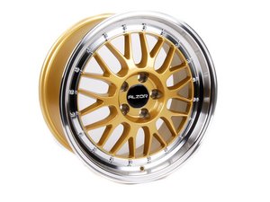 ES#2695422 - 881-10 - 18" Style 881 Wheels - Set Of Four - 18x8.5 ET35 5x112 57.1CB - Gold With Machined Lip - Alzor - Audi Volkswagen