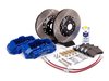 ES#7324 - MK5A3S5BBK-BLUXS - Front Big Brake Kit - Stage 5 - 2-Piece Cross-Drilled & Slotted Rotors (352x32) - With Blue Calipers - (NO LONGER AVAILABLE) - Six-piston Porsche Cayenne caliper, pads, two-piece rotors, exact-fit stainless steel lines, and hardware - ECS - 