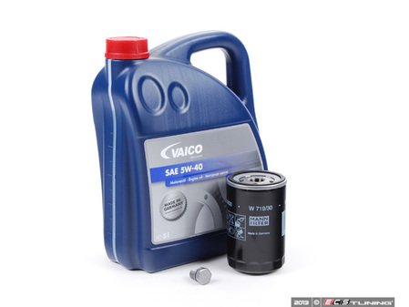 ES#1270 - MK44C3KKT - Oil Service Kit - Includes standard Mann oil filter and Vaico 5w-40 oil - Assembled By ECS - Audi Volkswagen