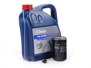 ES#5388 - MK44C3KKTwmdp - Oil Service Kit - With ECS Magnetic Drain Plug - Includes standard Mann oil filter and Vaico 5w-40 oil - Assembled By ECS - Audi Volkswagen