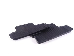 ES#2530957 - 82112290709 - Rear Floor Mat Liners Black - Set - All Weather Floor Mats - Genuine MINI - MINI