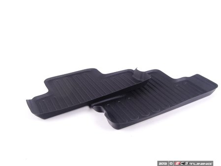 ES#2530957 - 82112290709 - Rear Floor Mat Liners Black - Set - All Weather Floor Mats - Genuine MINI - MINI