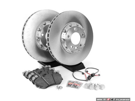 ES#2602377 - 95535140161FOKT1 - Front Brake Service Kit - Featuring genuine Porsche rotors and Textar brake pads - Assembled By ECS - Porsche