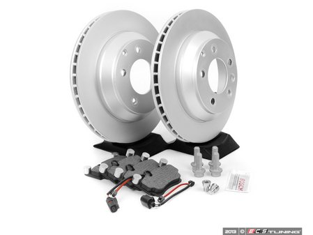 ES#2602251 - 95535240131ROKT - Rear Brake Service Kit - Featuring Zimmermann rotors and Bosch QuietCast brake pads - Assembled By ECS - Porsche