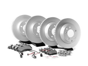 ES#2602248 - 95535140141OEKT - Front & Rear Brake Service Kit - Featuring Zimmermann rotors and Bosch QuietCast brake pads - Assembled By ECS - Porsche