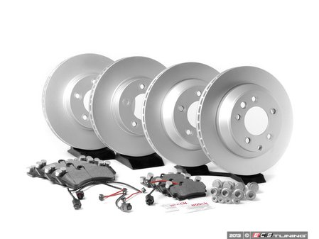 ES#2602248 - 95535140141OEKT - Front & Rear Brake Service Kit - Featuring Zimmermann rotors and Bosch QuietCast brake pads - Assembled By ECS - Porsche