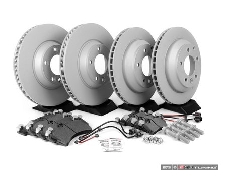 ES#2602308 - 95535140151PEKT - Front & Rear Brake Service Kit - Featuring Zimmerman Z-Coated rotors and Hawk HPS brake pads - Assembled By ECS - Porsche