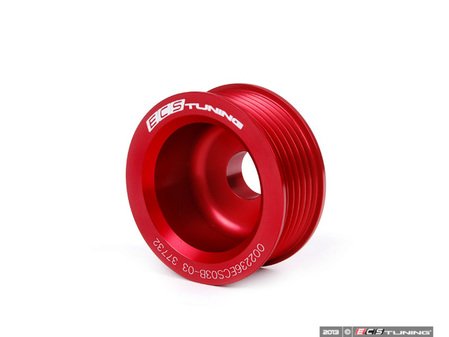 ES#2917972 - 002236ECS03B03 - Light Weight Alternator Pulley Red Anodized - Bolt on lightweight billet aluminum pulley - ECS - Audi Volkswagen