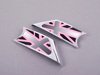 ES#2596886 - 51132157411 - Pink Jack Logo Side Scuttle Set - Priced As Set - (NO LONGER AVAILABLE) - Get the pink jack look in british gray / pink color scheme - Genuine MINI - 