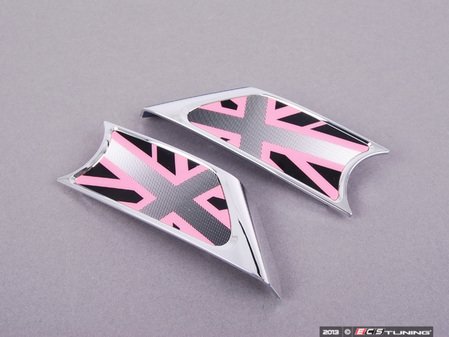 ES#2596886 - 51132157411 - Pink Jack Logo Side Scuttle Set - Priced As Set - (NO LONGER AVAILABLE) - Get the pink jack look in british gray / pink color scheme - Genuine MINI - 