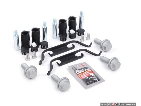 ES#2612260 - 34112229753KT - Front Pad And Rotor Installation Kit - Includes everything to install new front brakes including guide bolts and bushings - Assembled By ECS - BMW