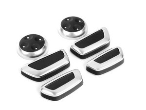 ES#2639945 - 3592CONN12233 - Brushed Aluminum Power Seat Button Cover Set - Add a custom touch to both of your power seat adjustment buttons. - Bremmen Parts - Volkswagen