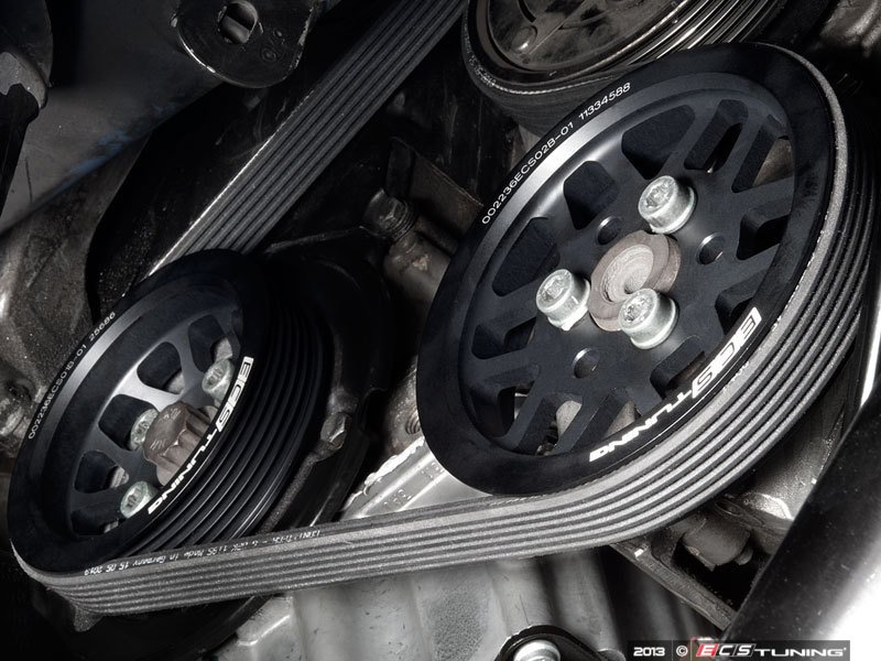 ECS MK44CPK Lightweight Underdrive Pulley Set Black Anodized