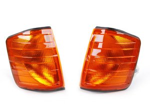 ES#2602468 - 500119E500120EKT - Amber Front Flasher Set - Complete housing assemblies - Ready to install on your Mercedes - Automotive Lighting - Mercedes Benz
