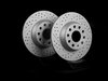 ES#2167542 - 1K0615601ADKT4 -  Rear Cross Drilled & Slotted Brake Rotors - Pair (282x12) - (NO LONGER AVAILABLE) - Featuring GEOMET protective coating. - ECS - 
