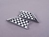 ES#77059 - 51130432572 - Checkered Flag Side Scuttle Set - Priced As Set - (NO LONGER AVAILABLE) - Get the rally checkered look for the sides. - Genuine MINI - 
