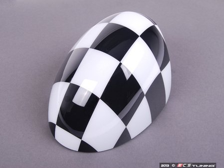 ES#79601 - 51160415120 - Mirror Cap Checkered Flag - Right - (NO LONGER AVAILABLE) - Upgrade or replace your MINI side mirror cap - Genuine MINI - 