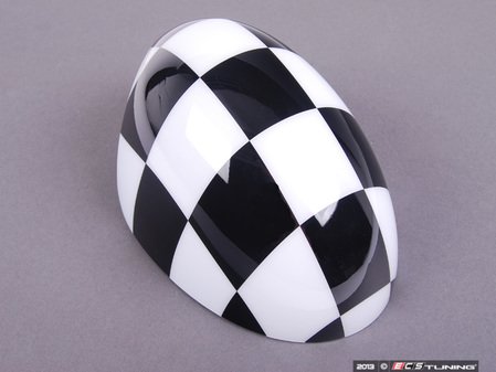 ES#79596 - 51160415077 - Mirror Cap Checkered Flag - Left - (NO LONGER AVAILABLE) - Upgrade or replace your MINI side mirror cap - Genuine MINI - 