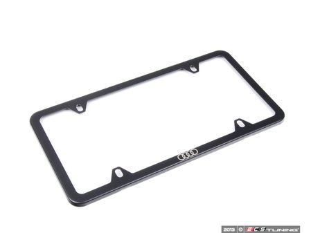 ES#2595479 - ZAW071801C - Audi Rings license plate frame - black - Trim out your license plate with a factory correct frame - Genuine Volkswagen Audi - Audi