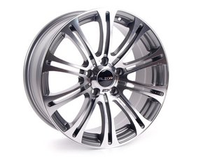 ES#2143285 - 716-1 - 18" Style 716 Wheels - Square Set Of Four - (NO LONGER AVAILABLE) - 18x8" ET35 72.6CB 5x120. Gunmetal with machined face. - Alzor - 