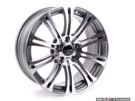 ES#2143285 - 716-1 - 18" Style 716 Wheels - Square Set Of Four - (NO LONGER AVAILABLE) - 18x8" ET35 72.6CB 5x120. Gunmetal with machined face. - Alzor - 