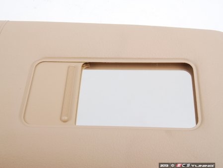 ES#87165 - 51168242558 - Beige Vinyl Sun Visor - Right - Lighted with vanity mirror  - Genuine BMW - BMW