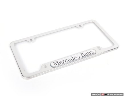 ES#1829253 - Q6880086 - License Plate Frame - Mercedes-Benz License Plate Frame (Polished Stainless Steel) - Genuine Mercedes Benz - Mercedes Benz
