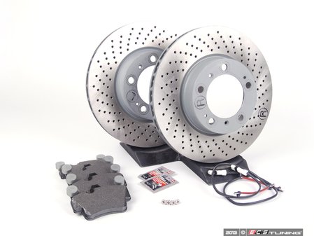 ES#2598362 - 99635140501FOKT2 - Front Brake Service Kit - Featuring Sebro rotors and Textar brake pads - Assembled By ECS - Porsche