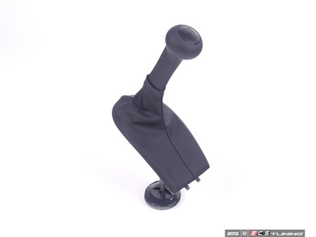 ES#2098403 - 98642407506EAN - Shift Knob With Boot - Satin Black - Leather shift knob and boot with satin black shift pattern - Genuine Porsche - Porsche