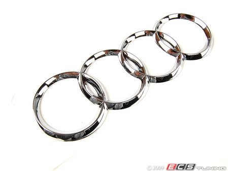 ES#248555 - 8E98537422ZZ - Audi Trunk Emblem - Trunk mounted Audi rings, featuring self adhesive backing - Genuine Volkswagen Audi - Audi