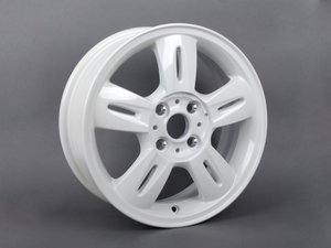 ES#64827 - 36116763296 - R93 MINI 5 Star Rocket Alloy Wheel 15" (4x100) White - Priced Each - 15 X 5.5 ET:45 - Genuine MINI - MINI