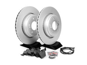 ES#252303 - e46erbk-ak - Rear Brake Service Kit - Featuring ECS V5 brake rotors and ECS DD23 "Daily Driver" ceramic pads. - Assembled By ECS - BMW