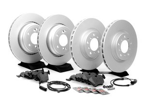 ES#2598527 - E46M3FRBRK-KT1 - Front & Rear Brake Service Kit - Featuring ECS V5 brake rotors and ECS DD23 "Daily Driver" ceramic pads. - Assembled By ECS - BMW