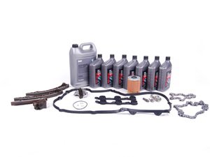 ES#2586737 - 11317838675OEKT - Timing Chain Kit - Everything needed to get the job done using genuine BMW components. Includes coolant, oil and a filter - Genuine BMW - BMW