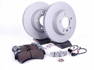 ES#2602246 - 95535140141FPKT - Performance Front Brake Service Kit - Featuring Zimmerman Z-Coated rotors and Hawk HPS brake pads - Assembled By ECS - Porsche